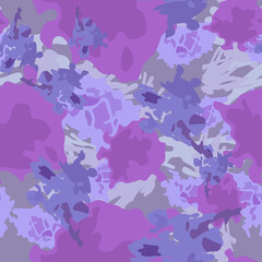 Fototapeta na wymiar UFO camouflage of various shades of violet, purple and gre colors