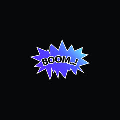 Boom blue gradient vector icon