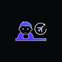 Boy blue gradient vector icon