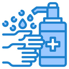Obraz premium hygiene blue style icon