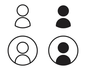 User icon set. profile avatar. persons symbol isolated on white background. vector illustration.