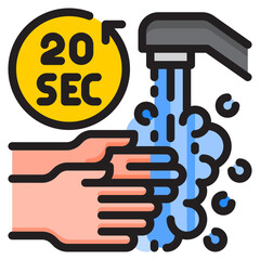 cleaning color line style icon