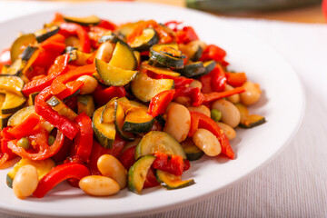 Side dish of beans and vegetables