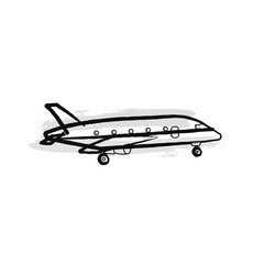 airplane on white vector background