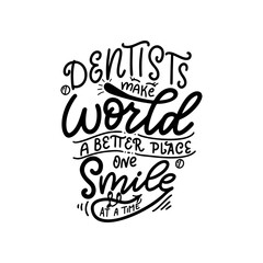 Obraz premium Smile hand drawn lettering quote. Typography design poster. Possitive lifestyle slogan for banner or card. Vector illustration