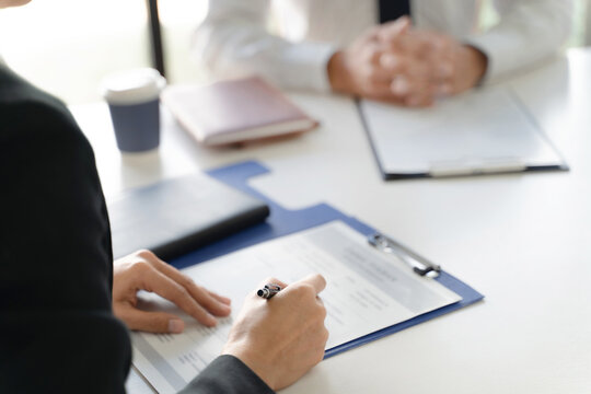 job interview at office Business and human resources concept.