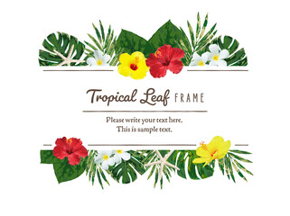 ハワイの草花フレーム（Hawaiian Leaf frame） © YUMI TAKAKI