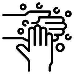 handwash outline style icon