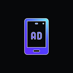 Ad blue gradient vector icon