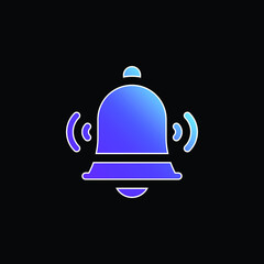 Fototapeta premium Bell blue gradient vector icon