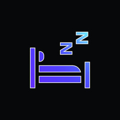 Bed blue gradient vector icon