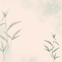 Template with floral elements for background, social media posts