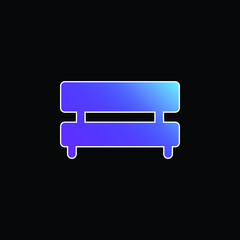 Bench blue gradient vector icon