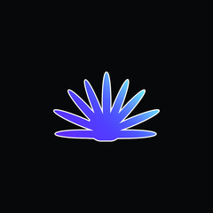 Agave Plant Silhouette Of Mexico blue gradient vector icon