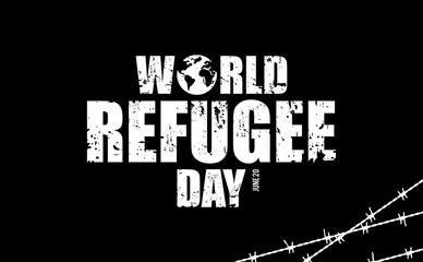 World Refugee Day Vector Illustration. a social event every June 20 dedicated to raising awareness of the plight of refugees around the world.