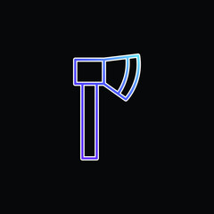 Axe blue gradient vector icon