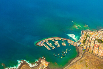 Panoramic view of Canary Spanish island Tenerife in Africa Spain.