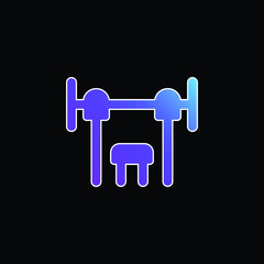 Bench Press blue gradient vector icon