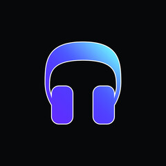 Big Headphones blue gradient vector icon
