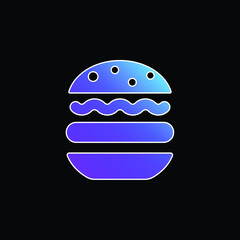 Big Hamburger blue gradient vector icon