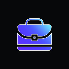 Briefcase blue gradient vector icon