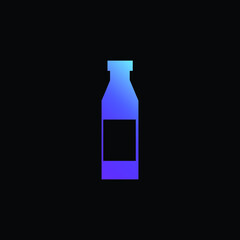Bottle With Label blue gradient vector icon