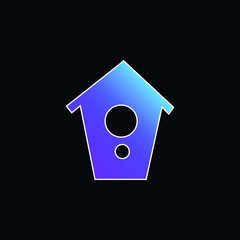 Birds House blue gradient vector icon