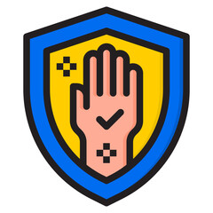 Obraz premium protection color line style icon
