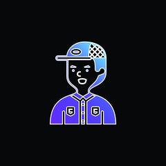 Boy blue gradient vector icon