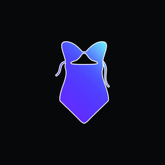 Bikini One Piece Swimwear blue gradient vector icon