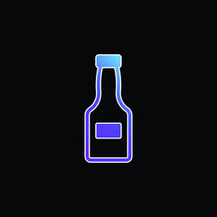 Bottle Closed blue gradient vector icon