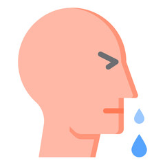 cold flat style icon