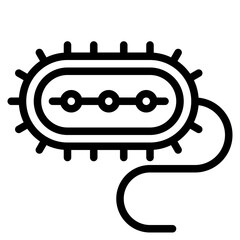 bacteria outline style icon