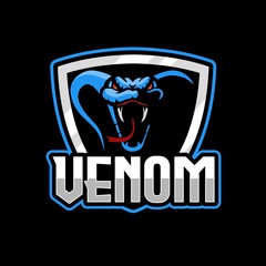 Cobra mascot logo gaming design vector