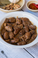 Michirones, typical dish of the gastronomy of the Region of Murcia, stew made from dried broad beans to which it is added, ham bone, chorizo