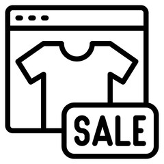 sale outline style icon