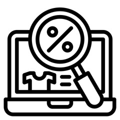 search outline style icon