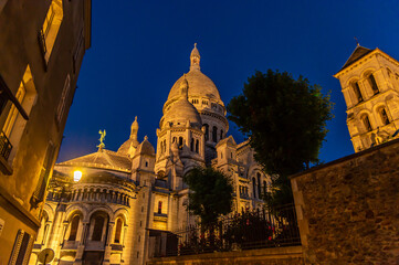 Montmartre in Paris. Cultural place, and the highest place in Paris - obrazy, fototapety, plakaty