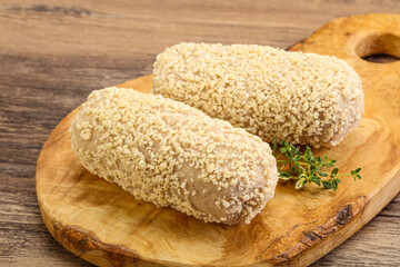 Raw chicken cutlet for roast