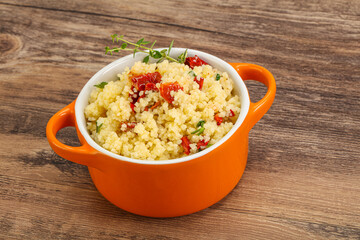 Vegetarian uisine - couscous with vegetables