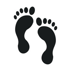 footprint icons symbol vector elements for infographic web