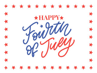 Fourth 4 of July stylish american independence day design Fourth of July