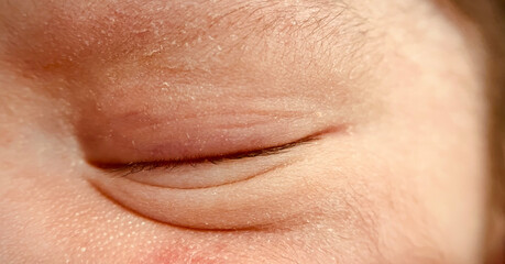 close up of a Baby eyes, Baby Macro photography