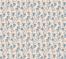 pattern for wallpaper, website or textile printing Hand drawn endless illustration of  background