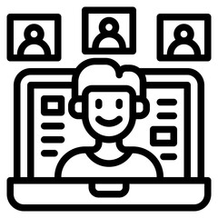 computer outline style icon