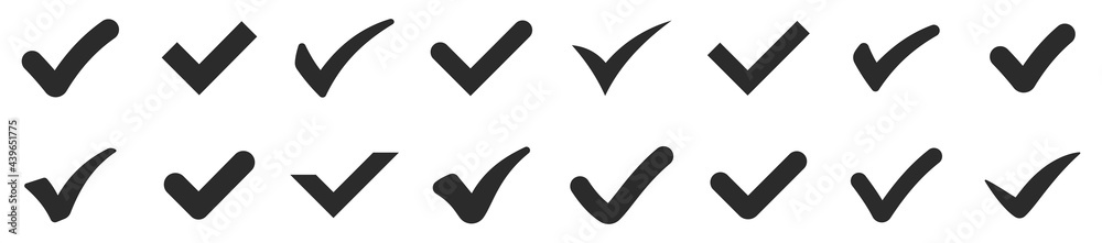 Canvas Prints check mark icons collection. checkmark set. vector illustration