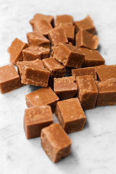 Homemade caramel fudge candy
