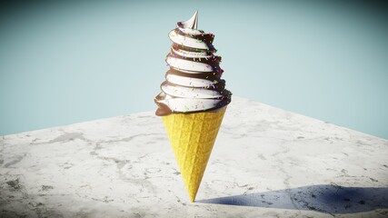 stylized ice cream cone