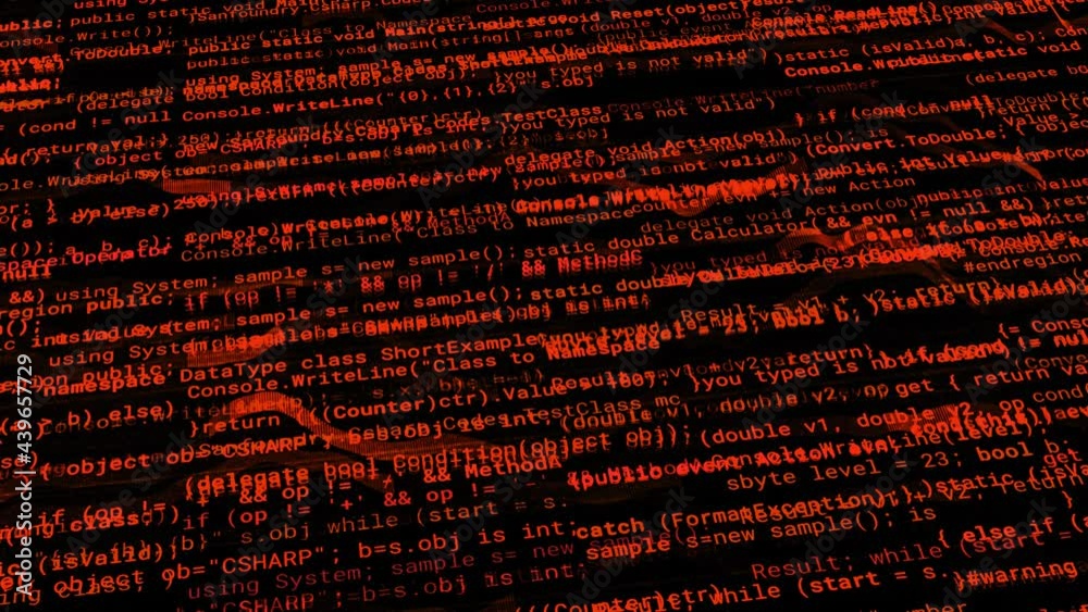 Poster symbols and names on black background. animation. storage inside matrix with multiple names and symb