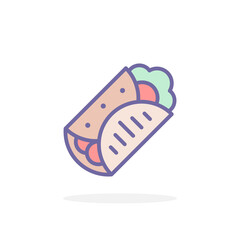 Burrito icon in filled outline style.